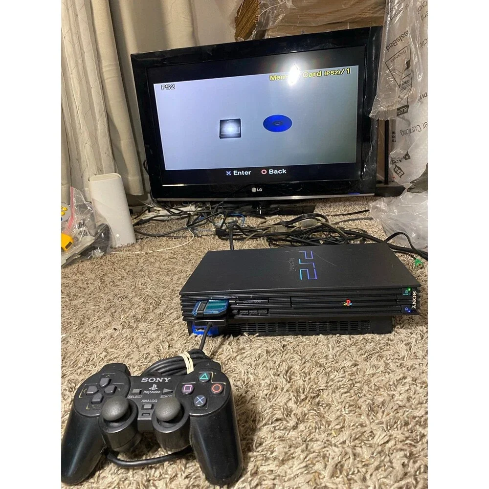Sony Playstation 2 PS2 Fat Console w Controller W memory card